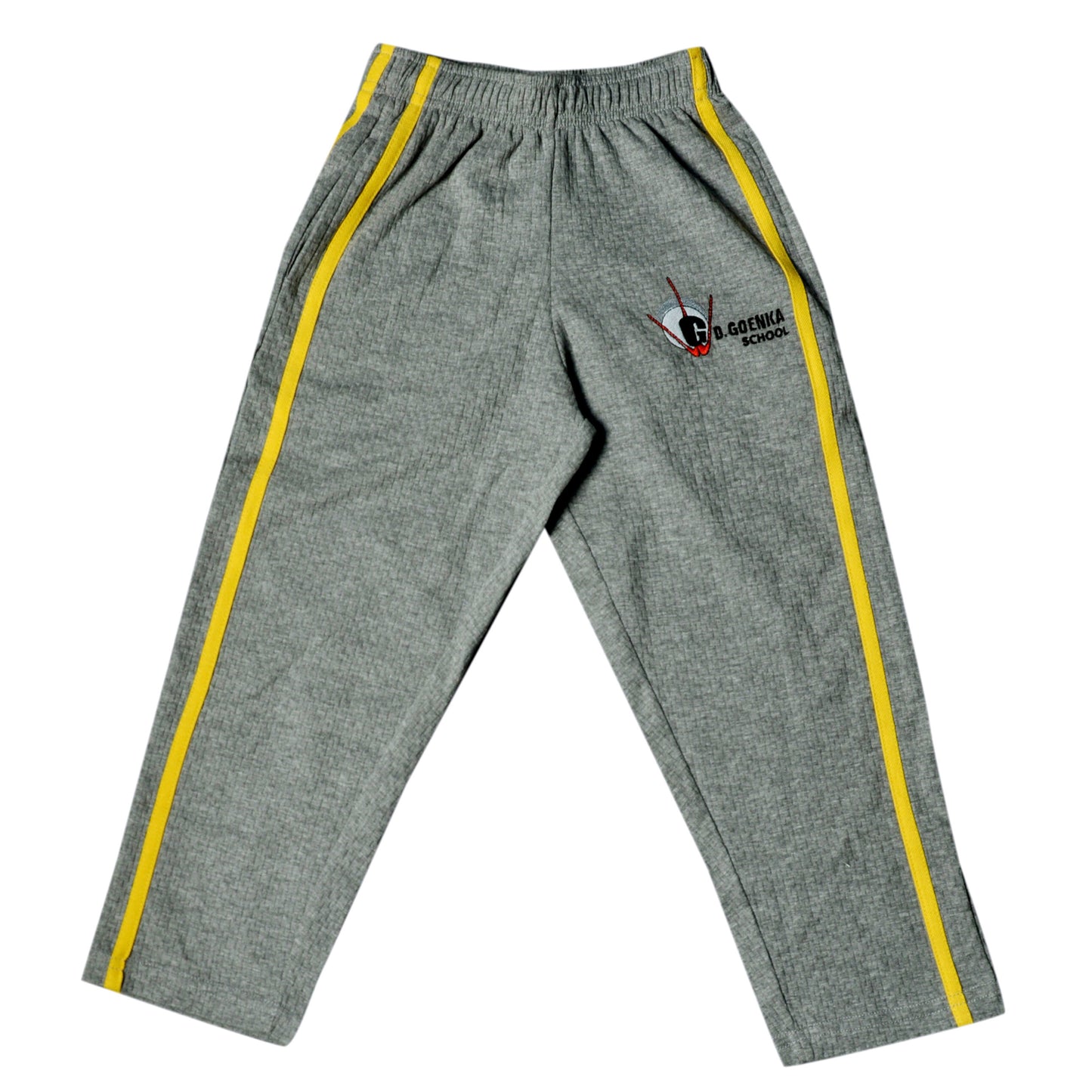 TRACK PANT PRE NUR TO 12TH GREY & YELLOW - GD GOENKA