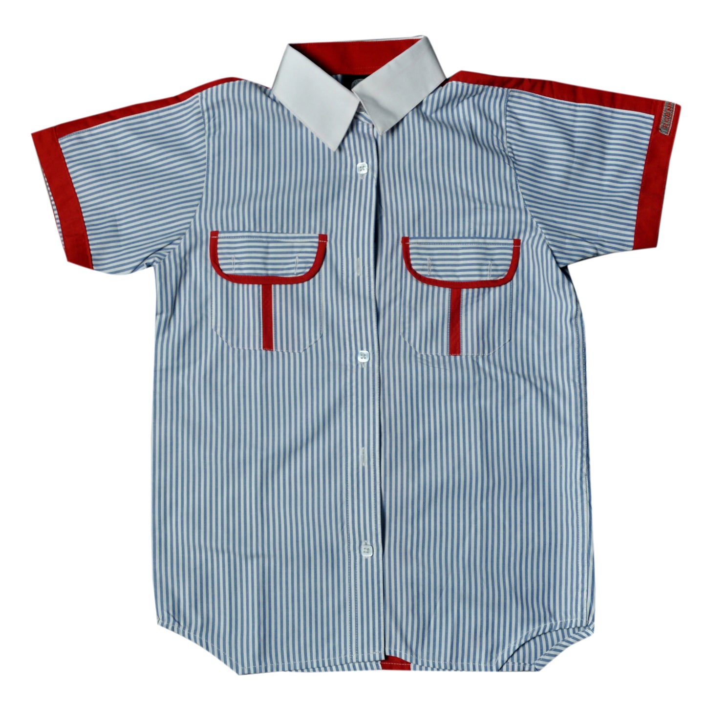 GIRLS SHIRT HALF SLEEVE STRIPE 3RD TO 12TH - GD GOENKA