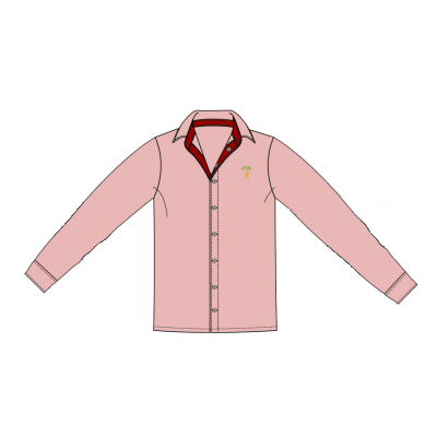 SHIRT FULL SLEEVE PINK WINTER -GIRL (IX TO XII) - MANAV RACHNA